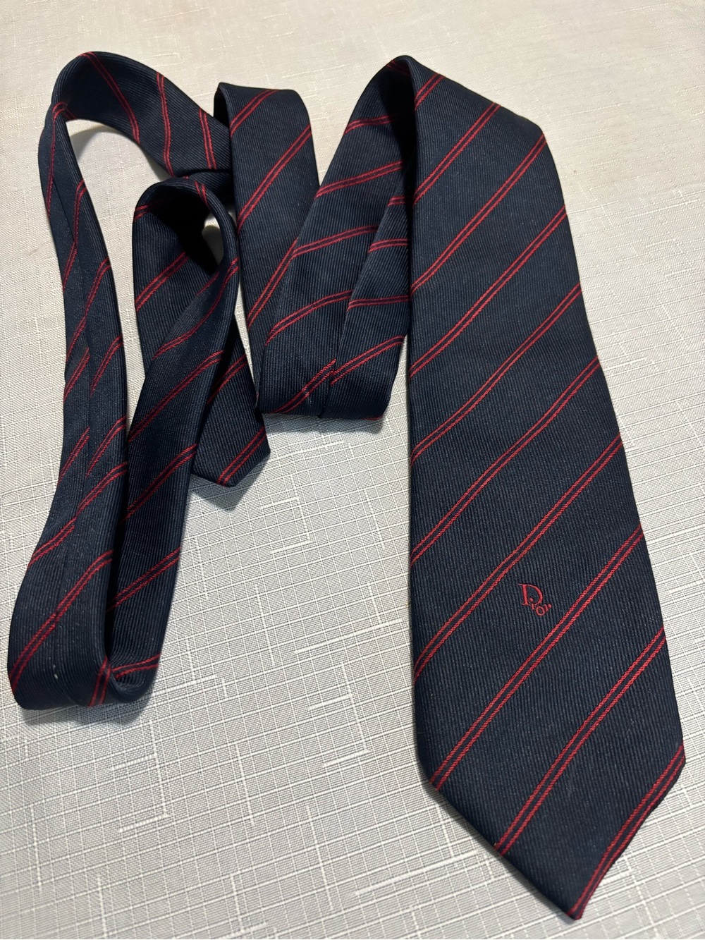 Vintage Christian Dior Monsieur Striped Silk Tie